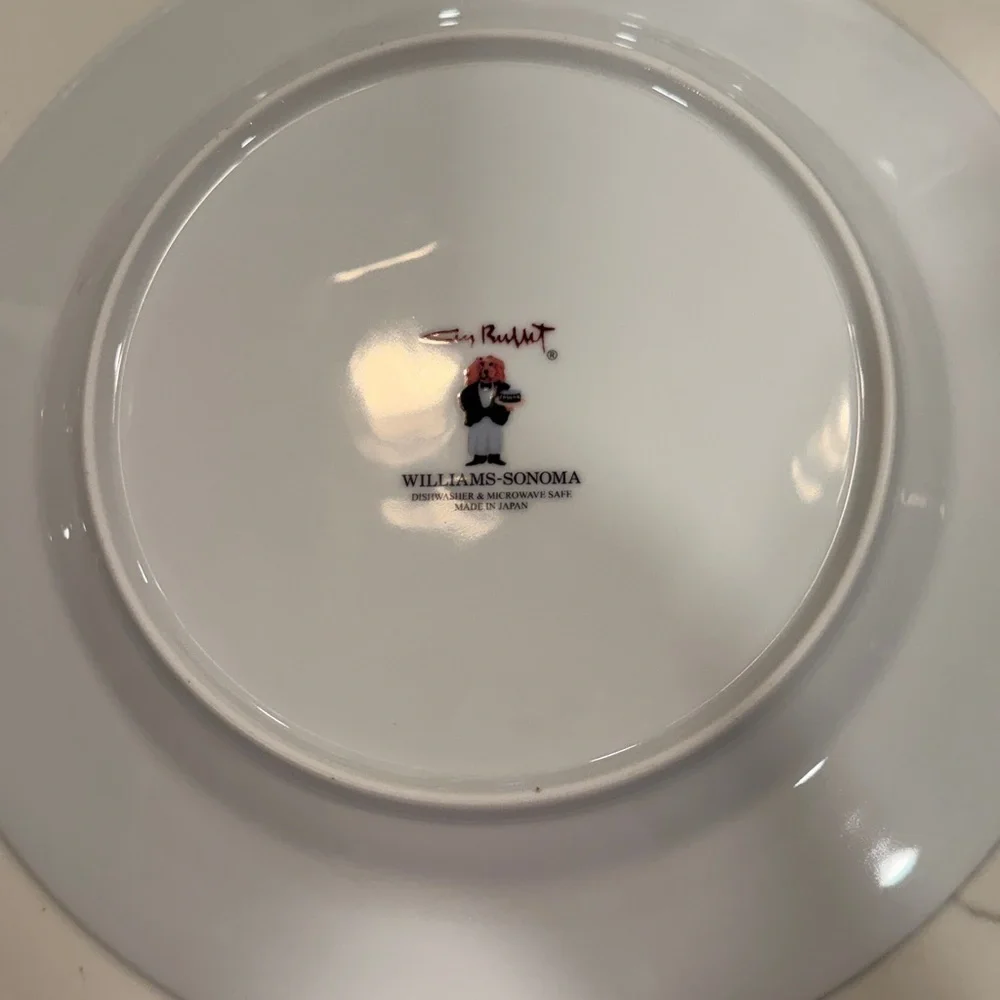 Guy Buffet Waiter Suite Porcelain Dinner Plates (6)
